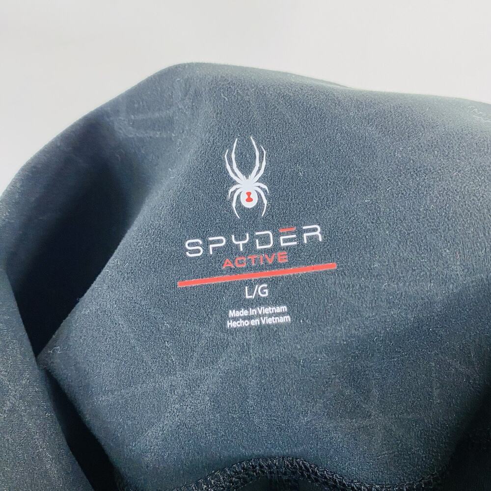 Spyder Leggings Women's Large Black Spider Web Print Pockets Proweb Active - Picture 8 of 9